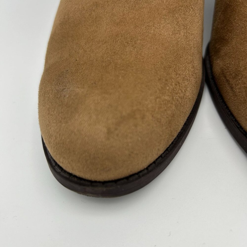 Liz Claiborne Flex Form Womens 11M Brown Faux Suede Ankle Boots Western Buckle - Picture 7 of 11